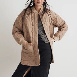 Madewell Quilted Oversized Bomber Jacket